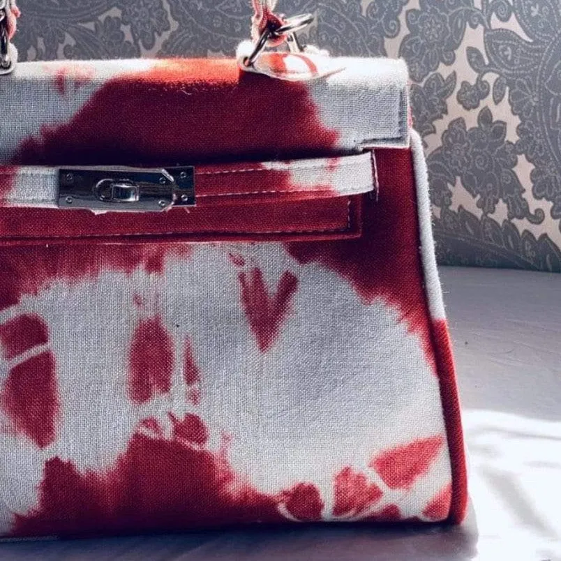 Mini Kelly Style Tie and Dye Handbag
