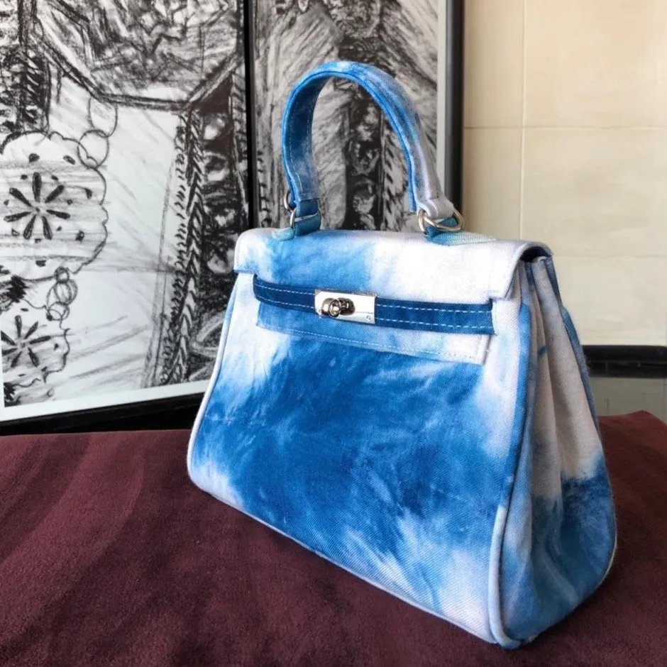 Mini Kelly Style Tie and Dye Handbag