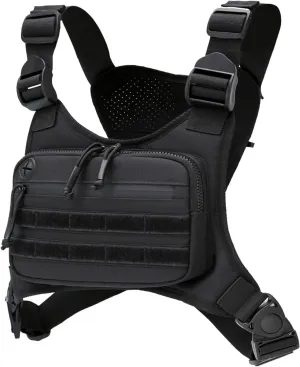 Minimalist Chest Bag For Men and Women, Chest Bag Vest For Running, Cycling. EDC Chest Pack Rig For Sports and Workouts