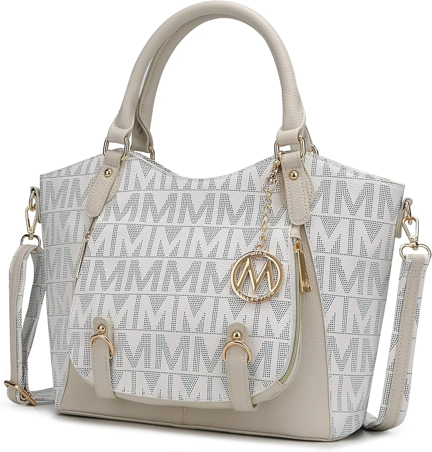 MKF Collection Shoulder Bag for Women, PU Leather Pocketbook Top-Handle Crossbody Purse Tote Satchel Handbag By Mia K