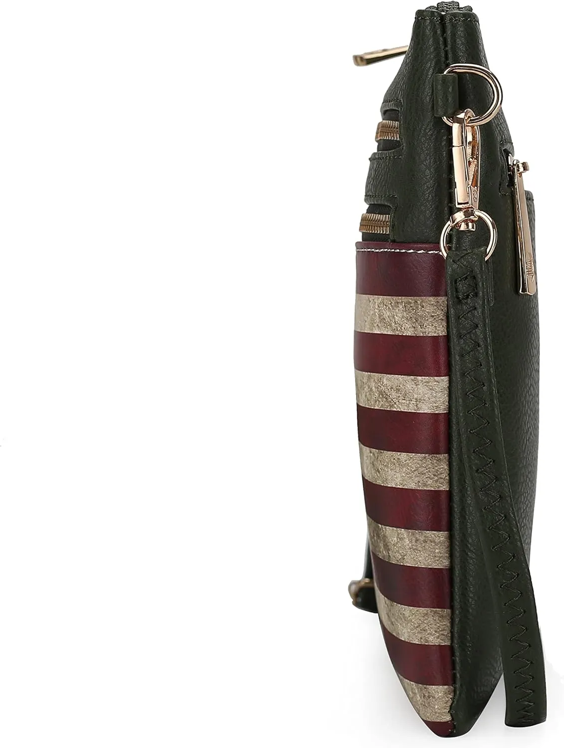 MKF Collection USA Crossbody Bags for Women, Patriotic Crossover American Flag Messenger Fashion Handbag Purse