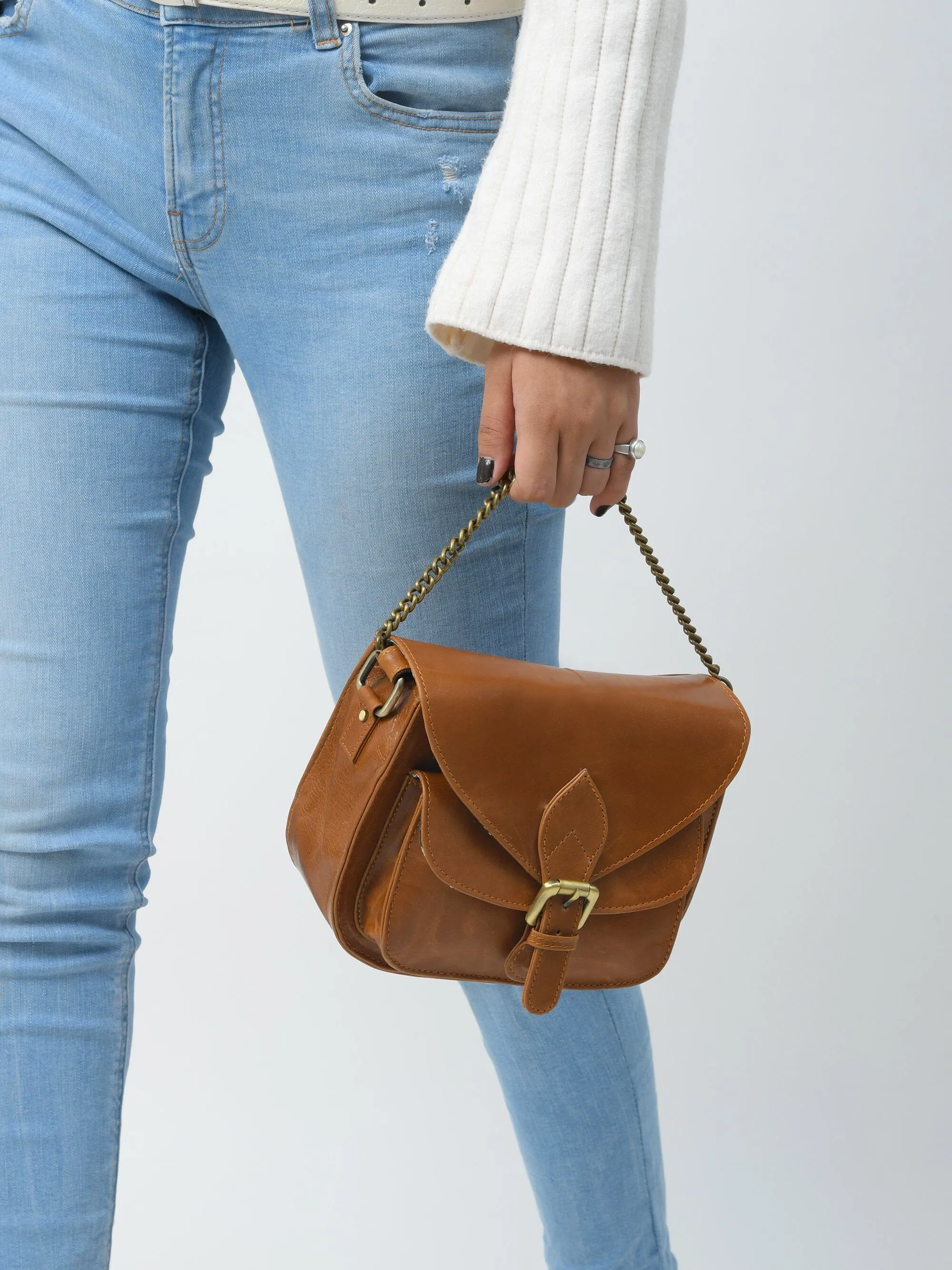 Molina Limited-stock deal Big savings The Satchel- Brown Tan