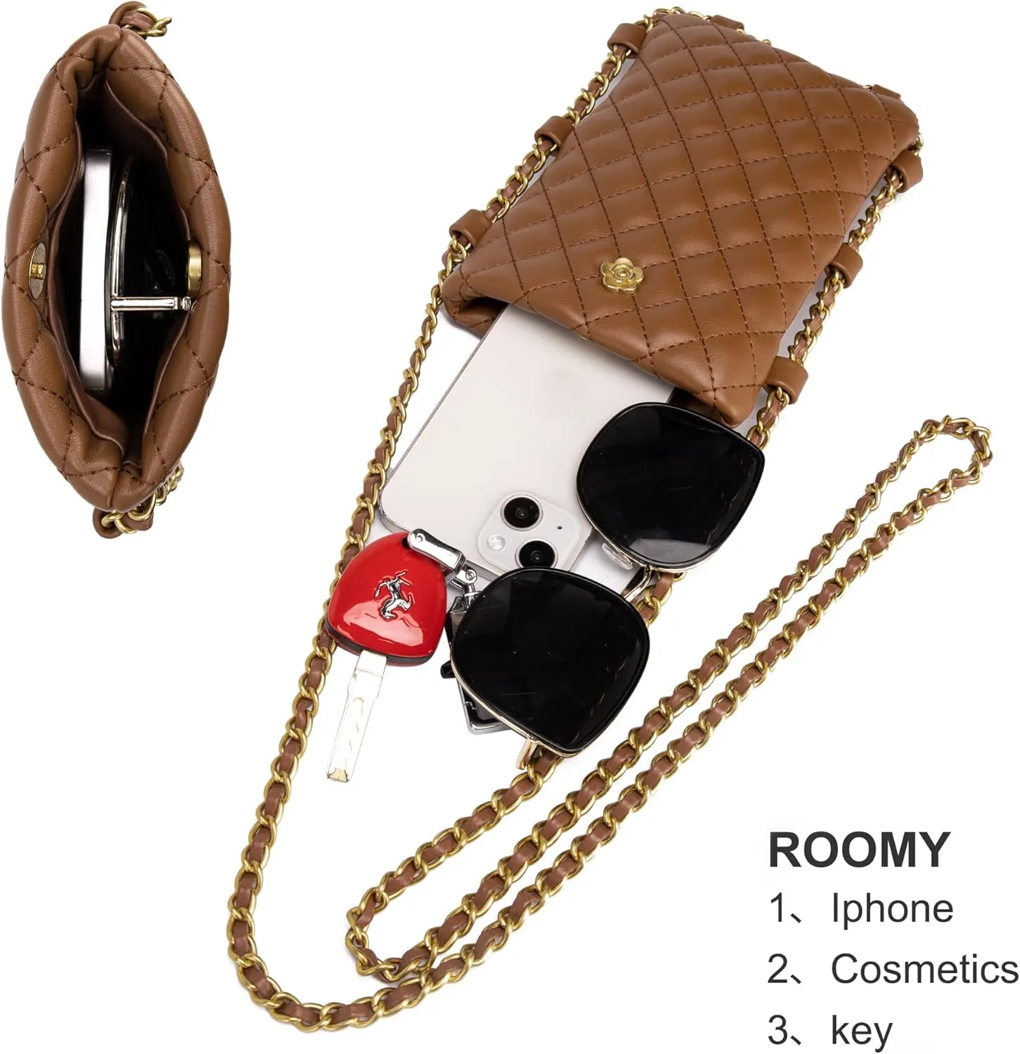 Montana West Quilted Small Crossbody Bags for Women Trendy Cell Phone Purse