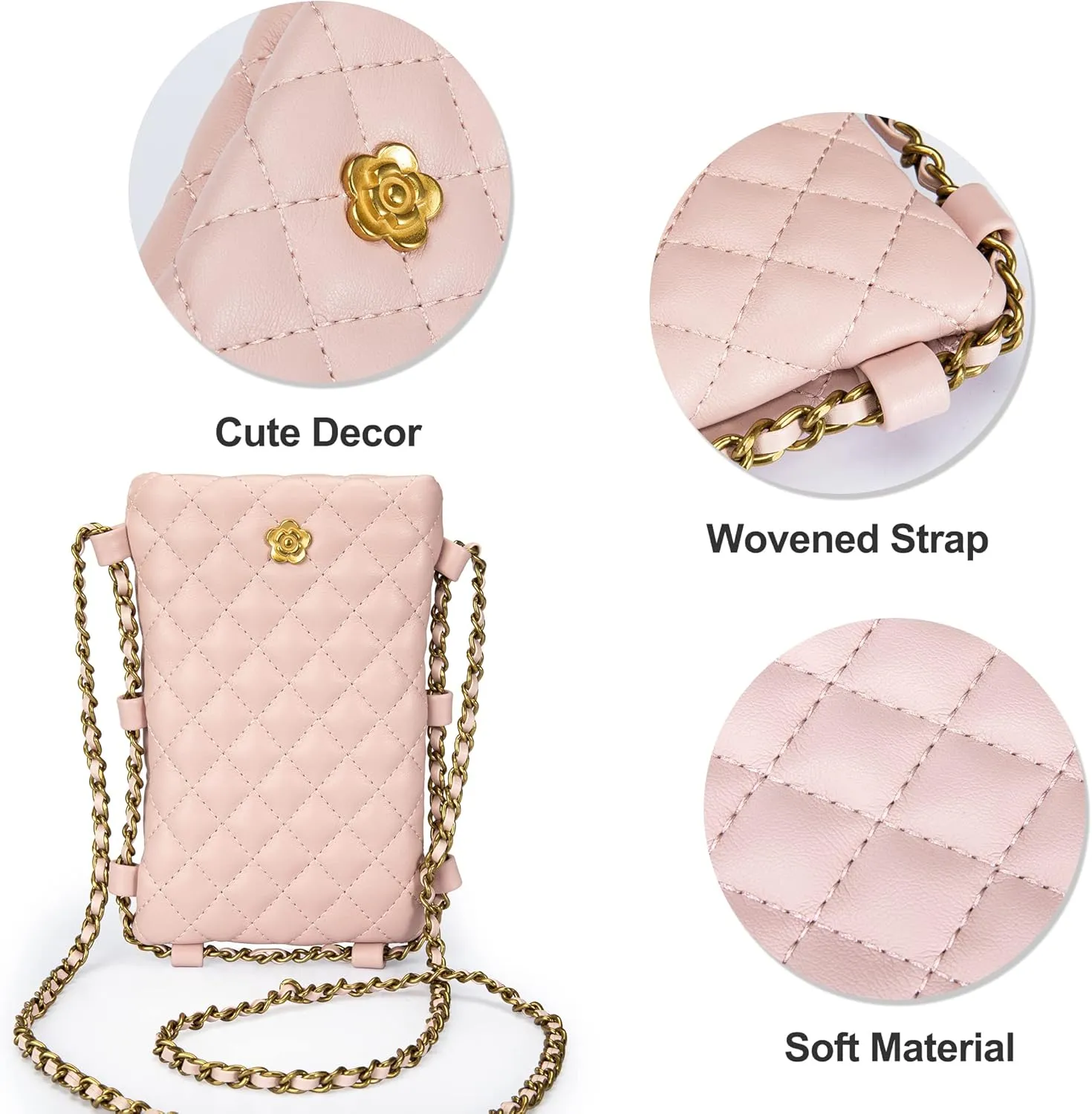 Montana West Quilted Small Crossbody Bags for Women Trendy Cell Phone Purse