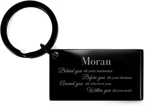 Moran Behind you all your memories Keyring Moran Graduation Gifts 2025 Best Mate Moran High School College Graduate Students Christmas Birthday Gifts