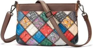 Multi-color Shoulder Handbag for Women Genuine Leather Summer Purse Random Crossbody Bag Bohemian Satchel, One Color, One Size