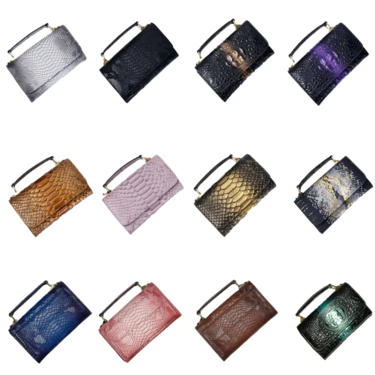 Multi-functional Chain Lady Cross-body Wrist Bag(Big Snake Pattern