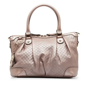 Multi-functional Gucci (SHG-NL2tIg) Sukey Sleek Satchel Microguccissima