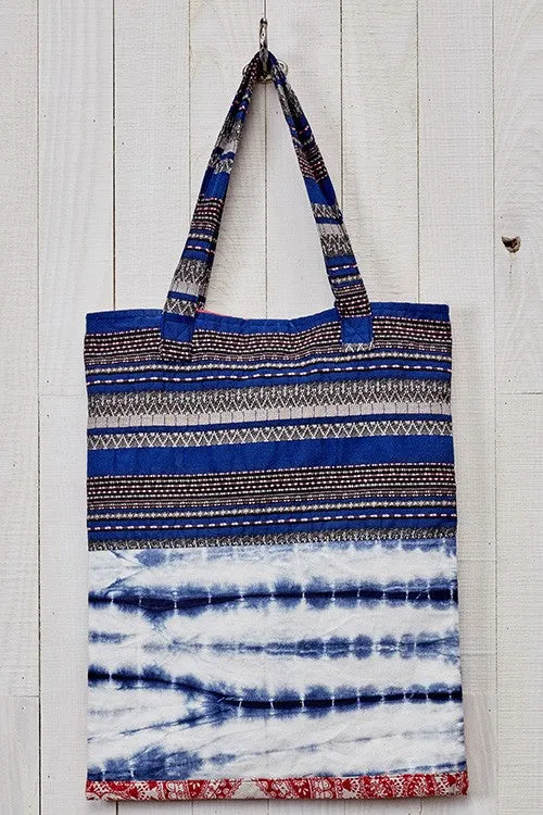 Multi Patchwork Oversized Shopper Bag