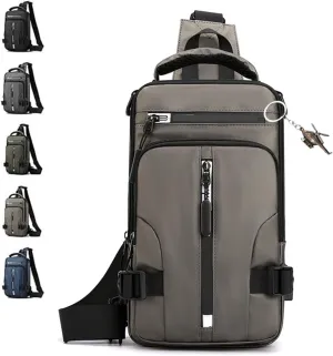 Multipurpose Waterproof Crossbody Bag,Walking Backpack with Adjustable Strap,Sling Bags for Men Women for Hiking