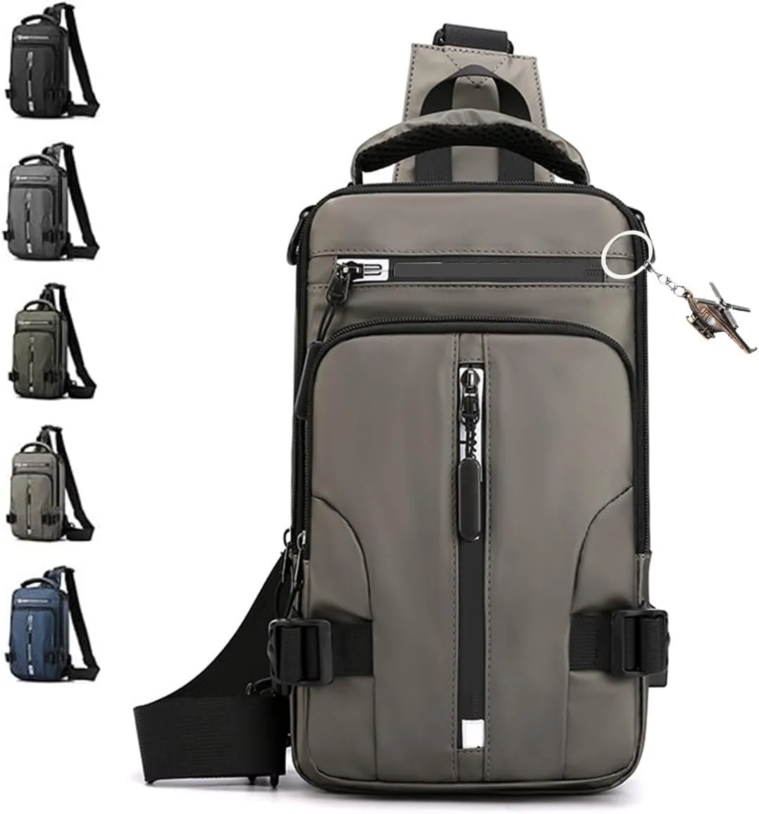 Multipurpose Waterproof Crossbody Bag,Walking Backpack with Adjustable Strap,Sling Bags for Men Women for Hiking