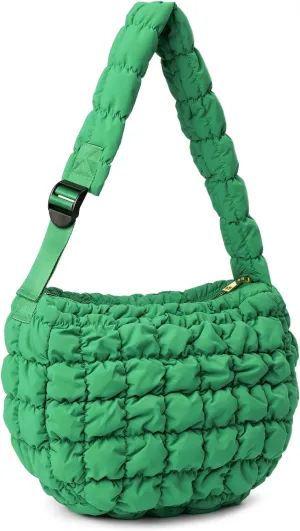 NAARIIAN Puffer bag Lightweight Quilted Tote Bags Puffy shoulder bag for Women Crossbody purse Padded handbag