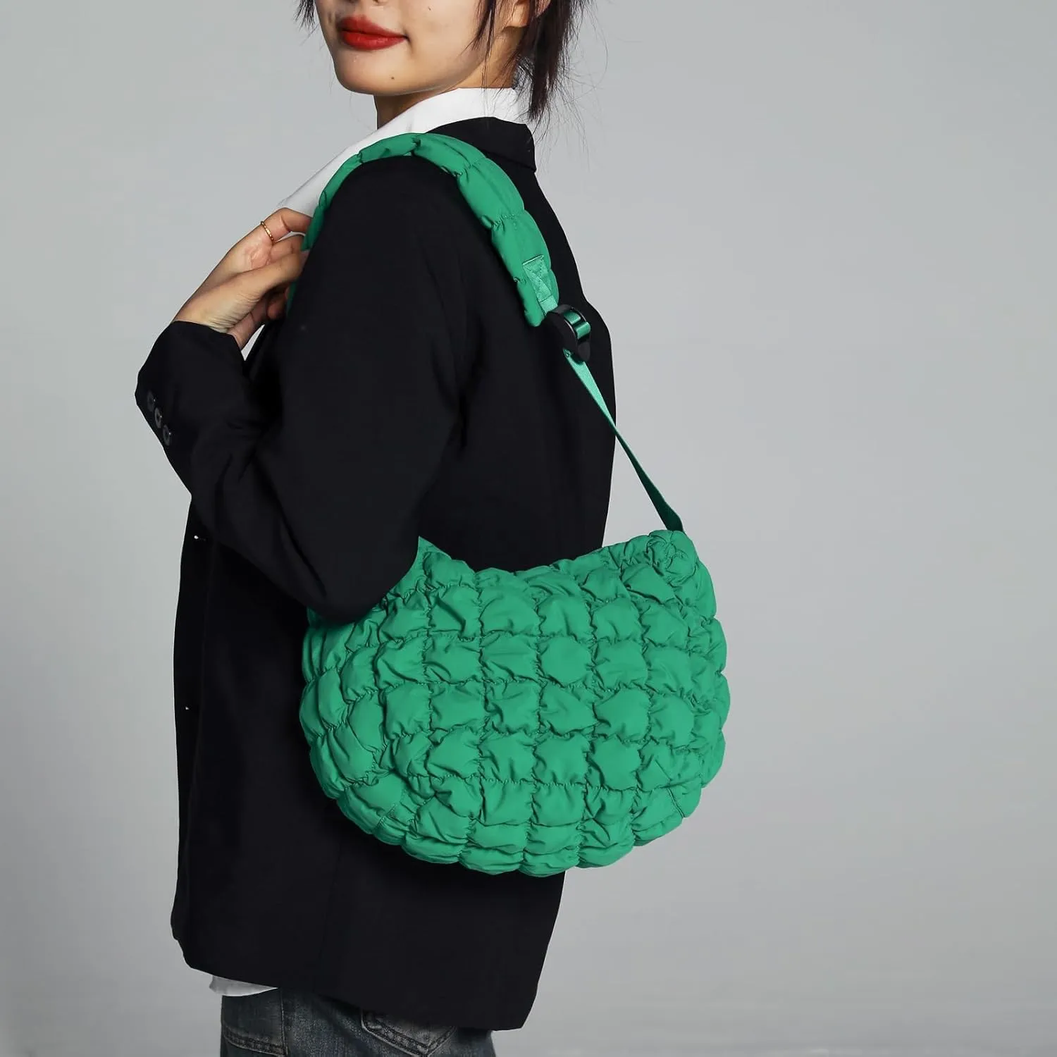 NAARIIAN Puffer bag Lightweight Quilted Tote Bags Puffy shoulder bag for Women Crossbody purse Padded handbag