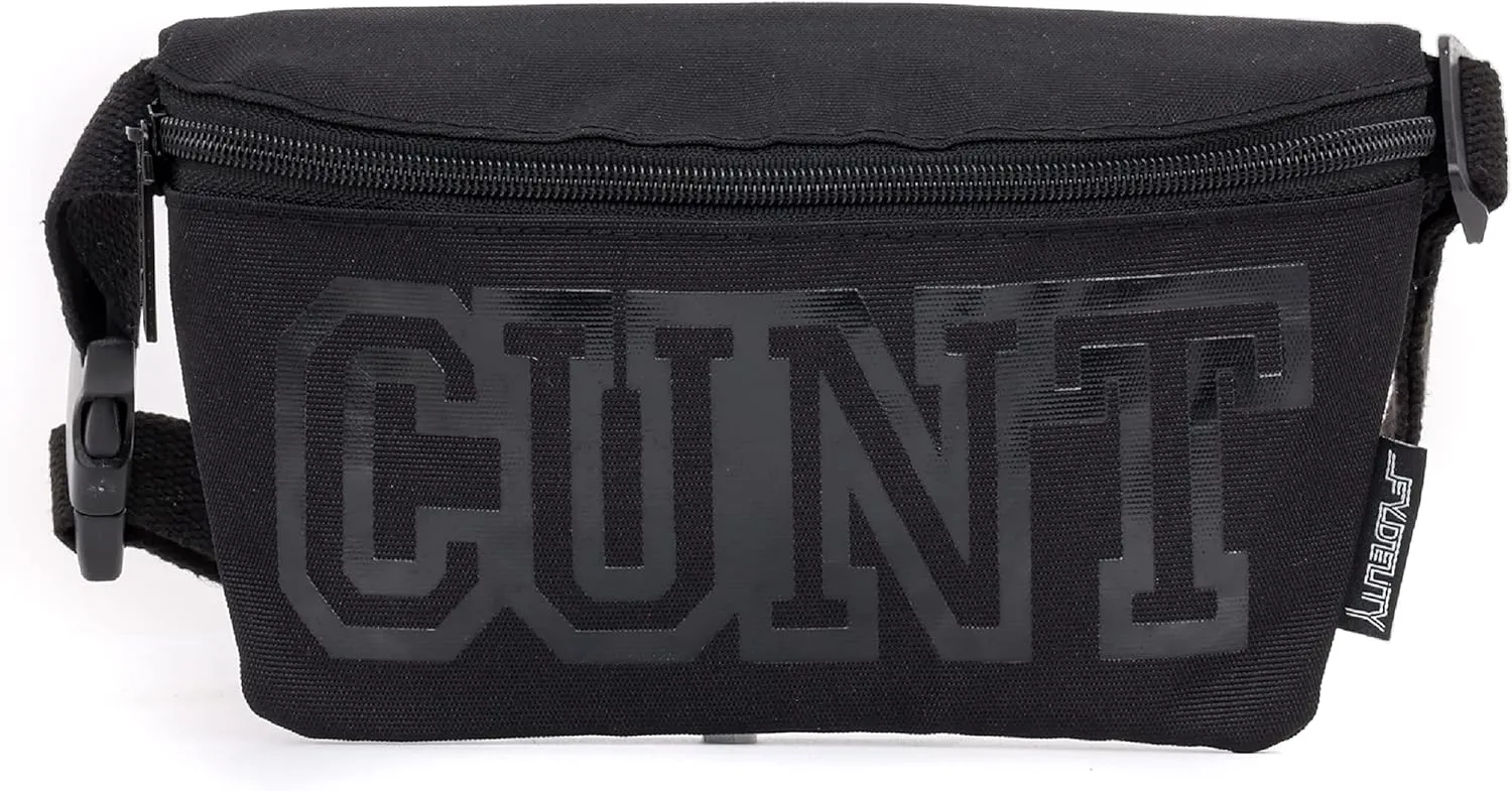 NC-17 90s Black Fanny Pack Crossbody Bags for Women Festival Bag Small Fanny Packs for Women Fashionable Concert Rave Accessories Fanny Pack for Men Womens Fashion Waist (83025)