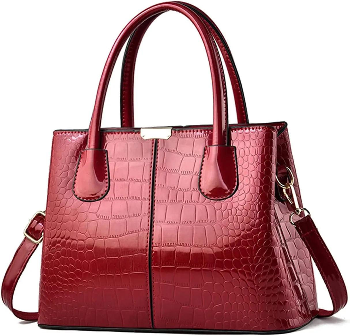 NICOLE & DORIS Women Handbag Patent Leather Top Handle Bags Shoulder Bag Elegant Tote Bag Ladies Hand Bag for Work
