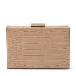 Olga Berg Caterina Shoulder Bag - Croc Natural