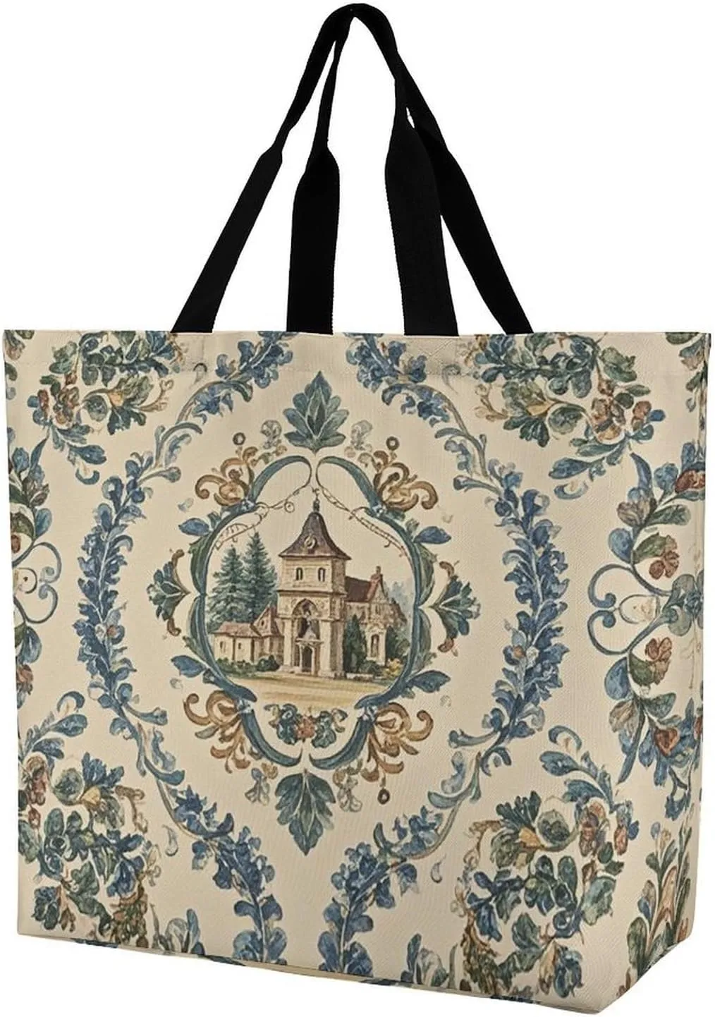 Otters in Love Tote Bag for Women Reusable Grocery Shoulder Bags Shopping Bag for Travel, Groceries