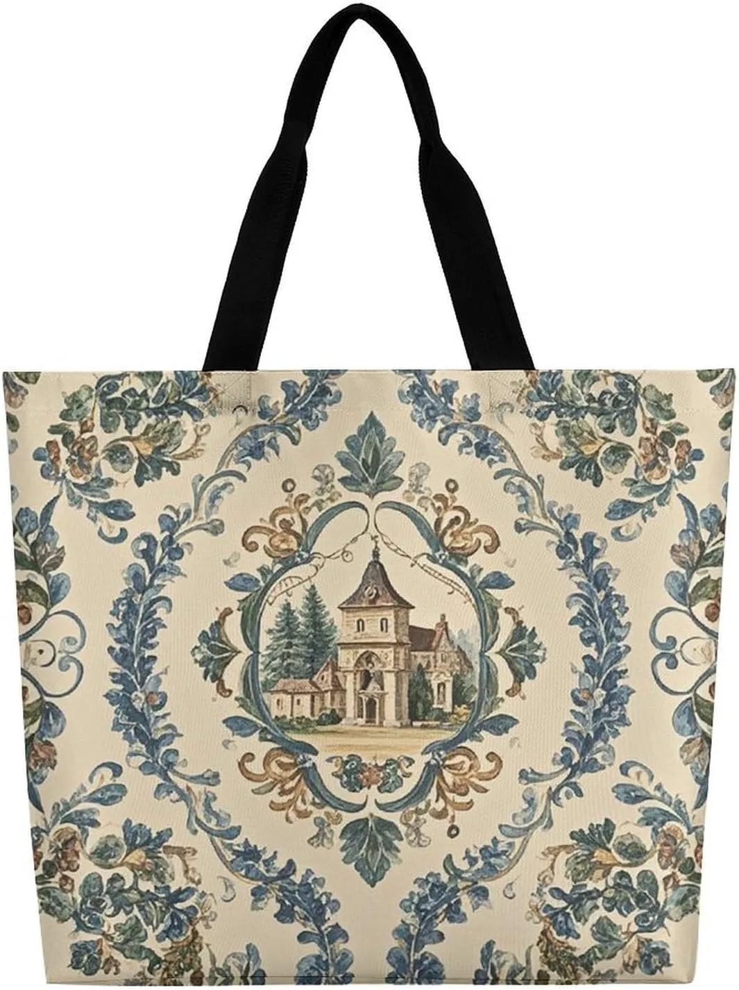 Otters in Love Tote Bag for Women Reusable Grocery Shoulder Bags Shopping Bag for Travel, Groceries