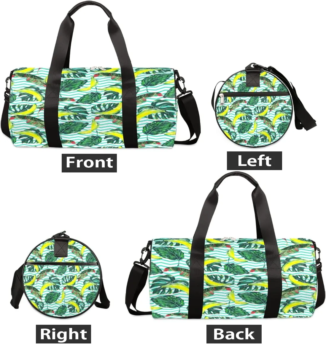Palm Leaf Abstract Gym Bag Small Gym Duffel Bags for Men Women Overnight Weekender Bag Lightweight Sport Duffle Bag Carry On Gymbag