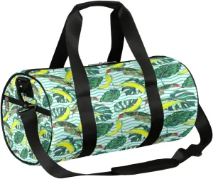 Palm Leaf Abstract Gym Bag Small Gym Duffel Bags for Men Women Overnight Weekender Bag Lightweight Sport Duffle Bag Carry On Gymbag