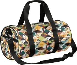 Parrot Toucans Hummingbird Gym Bag Small Gym Duffel Bags for Men Women Coastal Overnight Weekender Bag Lightweight Sport Duffle Bag Carry On Gymbag