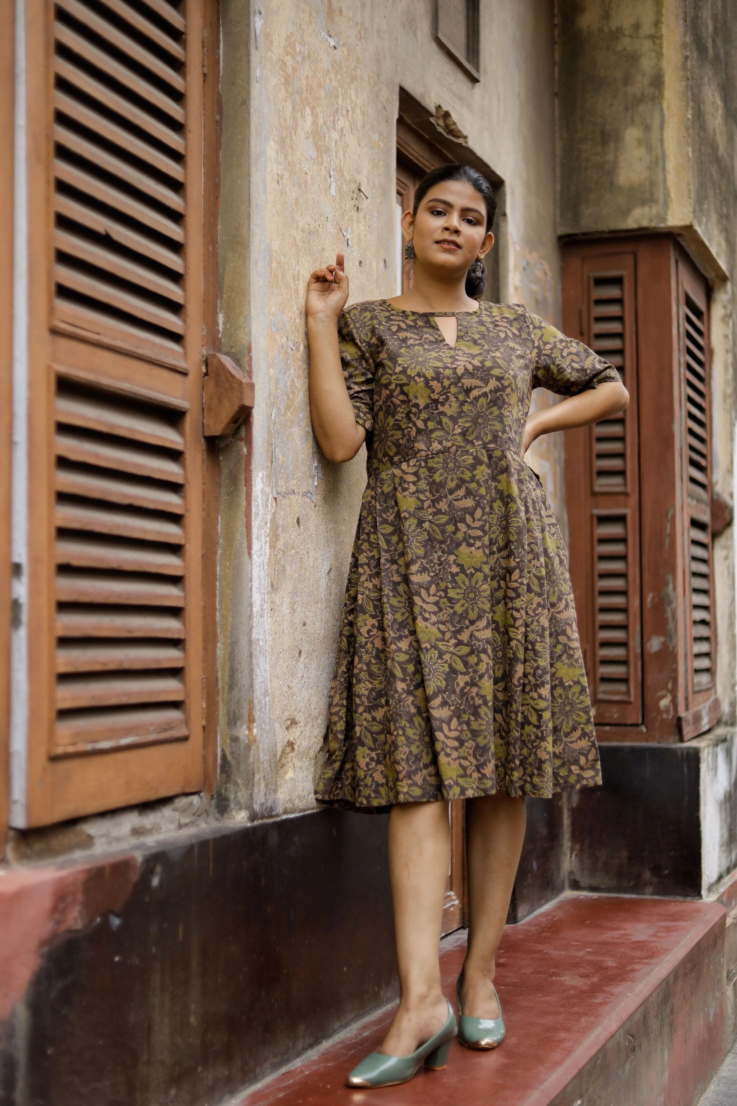 Patrali- Pure Cotton Floral Dress