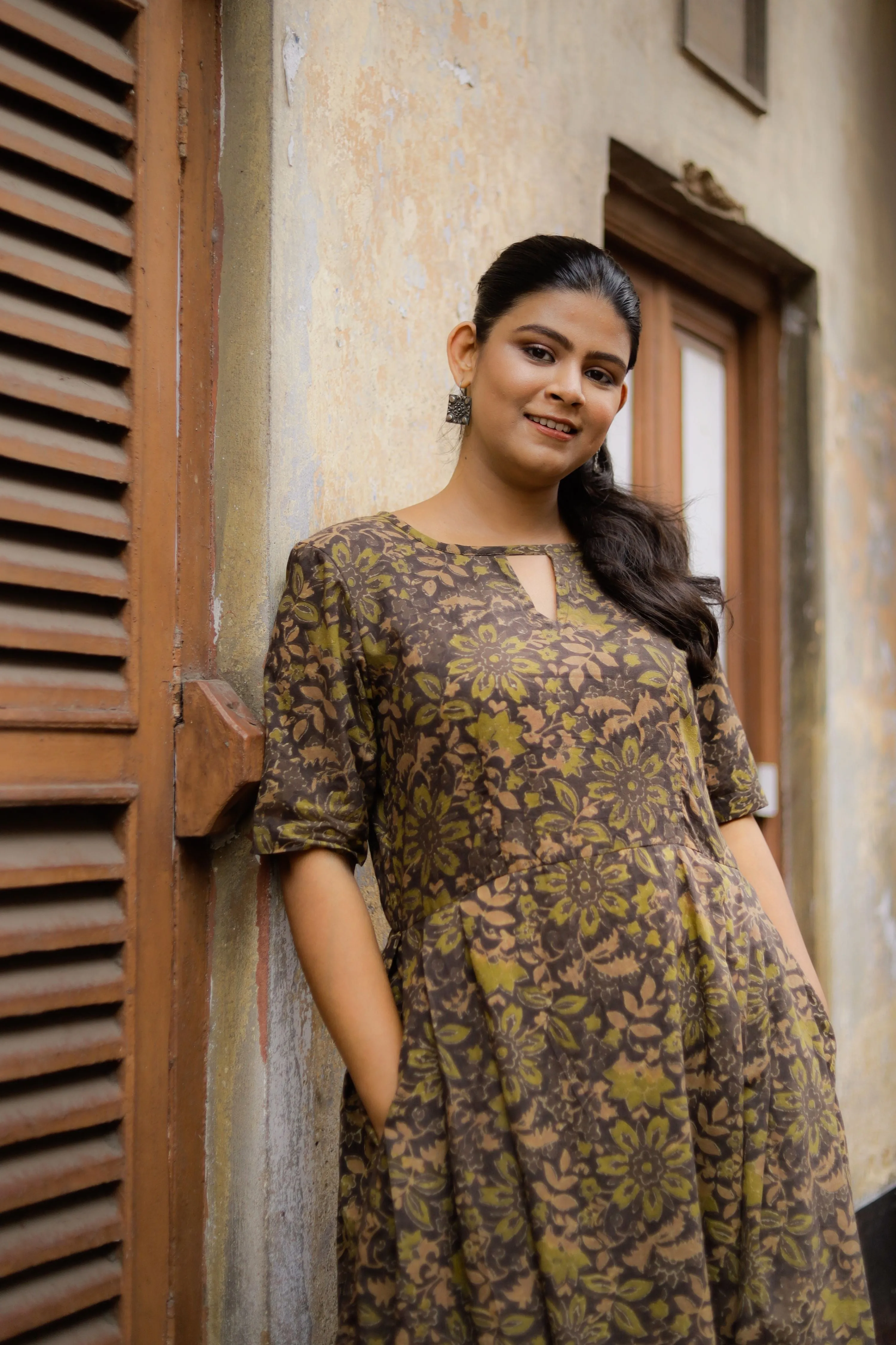 Patrali- Pure Cotton Floral Dress