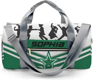 Personalized Duffel Bag Jumping Trampoline Green Athlete Multi-Function Travel Bag Versatile Travel Bags for Active Lifestyles