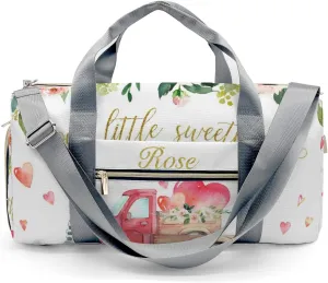 Personalized Duffel Bag Pink Truck Our Little Sweetheart Versatile Travel Bags for Active Lifestyles