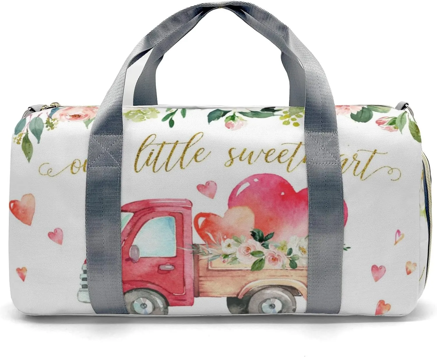 Personalized Duffel Bag Pink Truck Our Little Sweetheart Versatile Travel Bags for Active Lifestyles