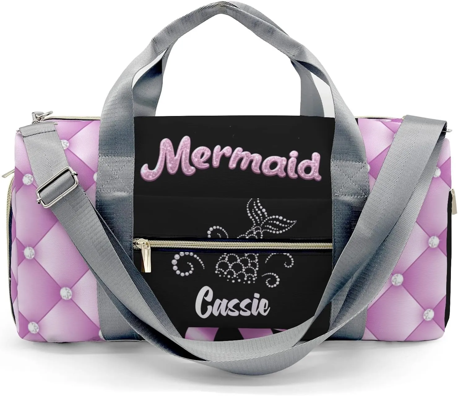Personalized Name Duffel Bag Bow Pink On-the-Go Fitness: Travel Bags Designed for Active Living