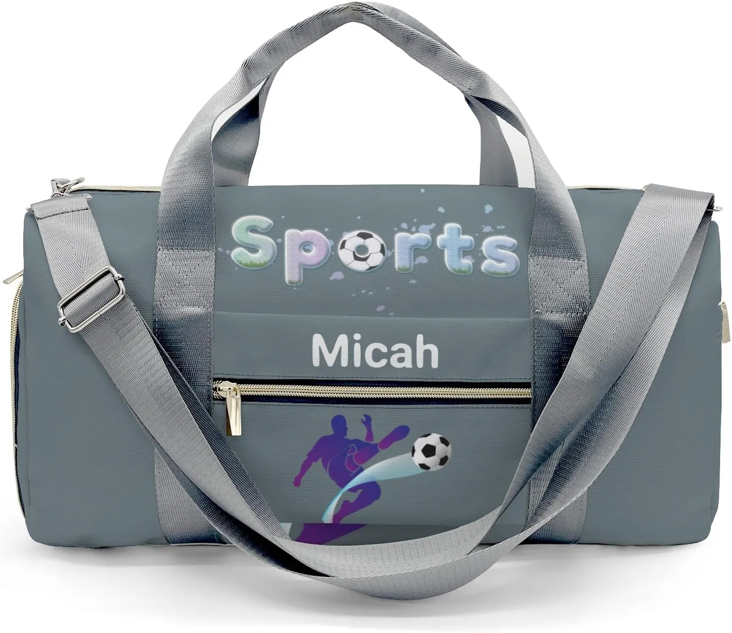 Personalized Name Duffel Bag Soccer Players Sport On-the-Go Fitness: Travel Bags Designed for Active Living