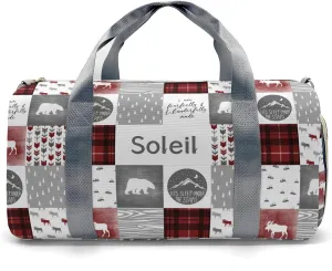 Personalized Name Duffel Bag Wild Free Bear Adventure On-the-Go Fitness: Travel Bags Designed for Active Living