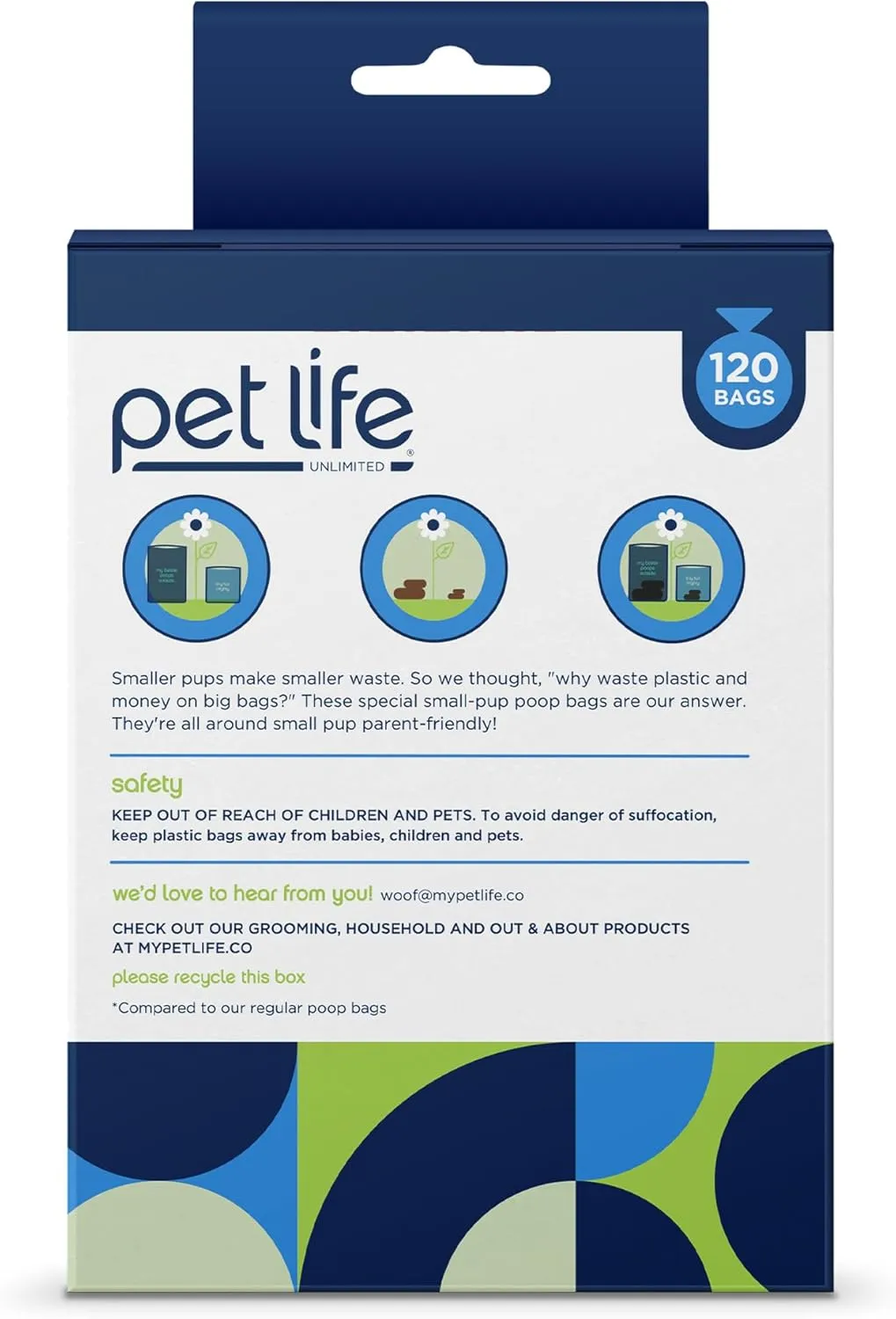 Pet Life Unlimited Poop Bags for Small Dogs | Extra Thick & Strong | Leak Proof & Tear Resistant Waste Bags | Unscented | 360 Count, PL60502, Blue