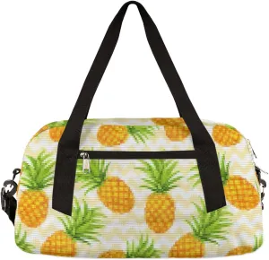 Pineapple Pattern Kids Duffel Bag for Girls Boys Teens, Pineapple Pixel Wind Dance Bag Overnight Small Duffel Bag Carry On Weekend Sports Gym Travel Bag for School Practice Gymnastics Ballet