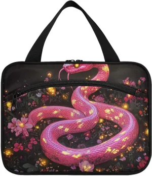 Pink Fire Snake hanging bags for women waterproof with hook, designer portable medicine bags for dad camping organizador de maquillaje para L