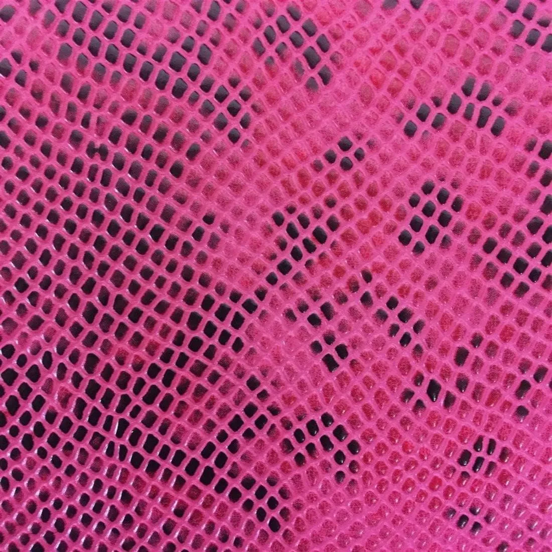 Pink Matte Python Snake Skin Upholstery Handbags Wallet Vinyl Fabric - Sold by The Yard - 54"