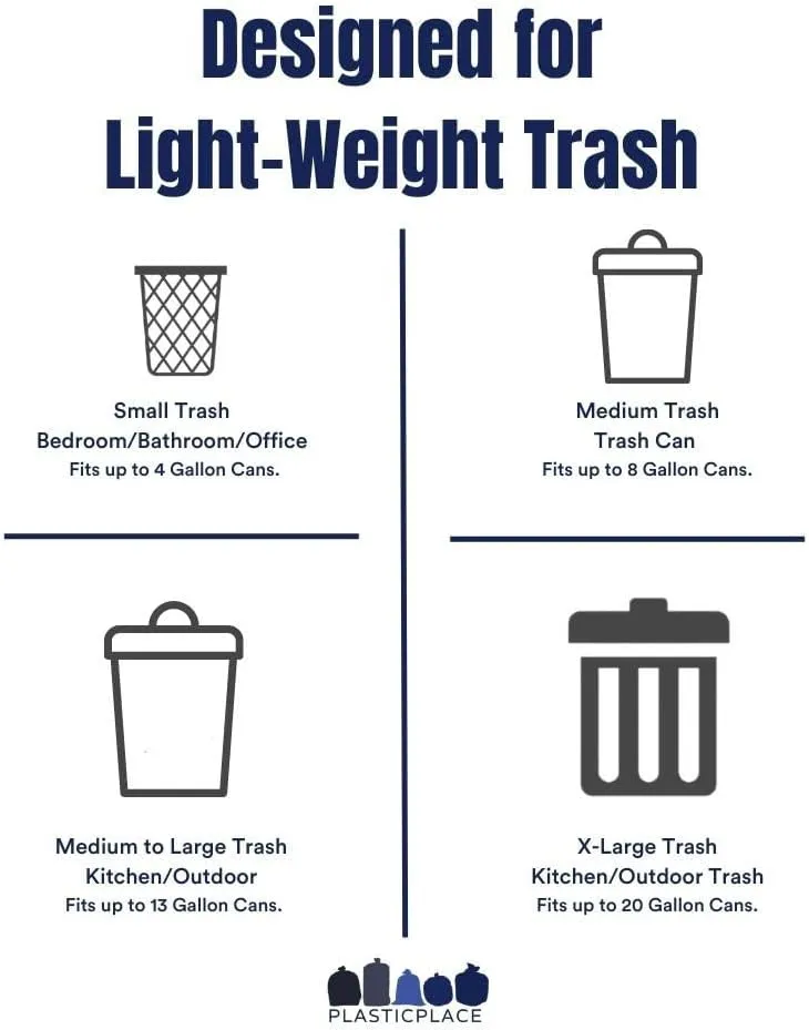 Plasticplace W8LDC Trash Bags, clear, 24 x 23,500 clear trash bag