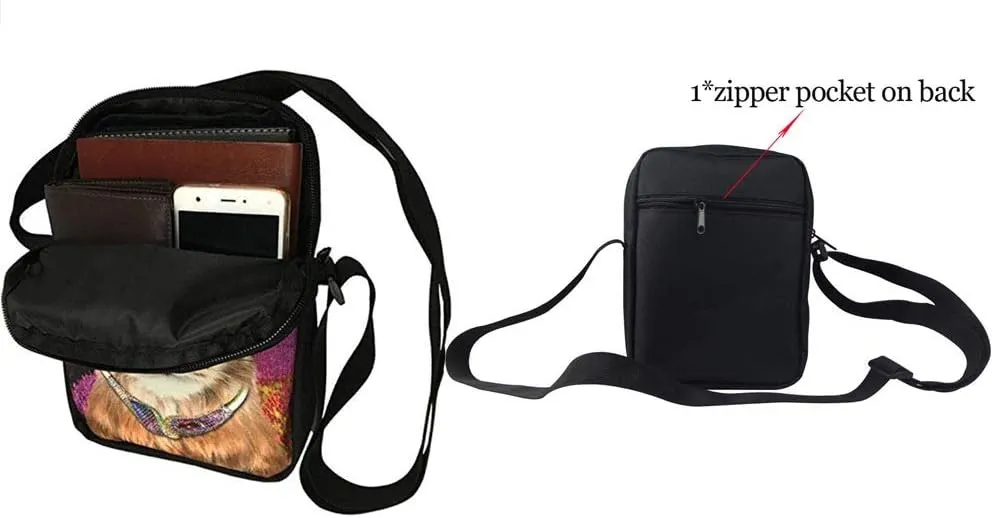 Poceacles Messenger Bag for Women Crossbody Purse Zipper Travel Mini Shoulder Bags with Adjustable Strap