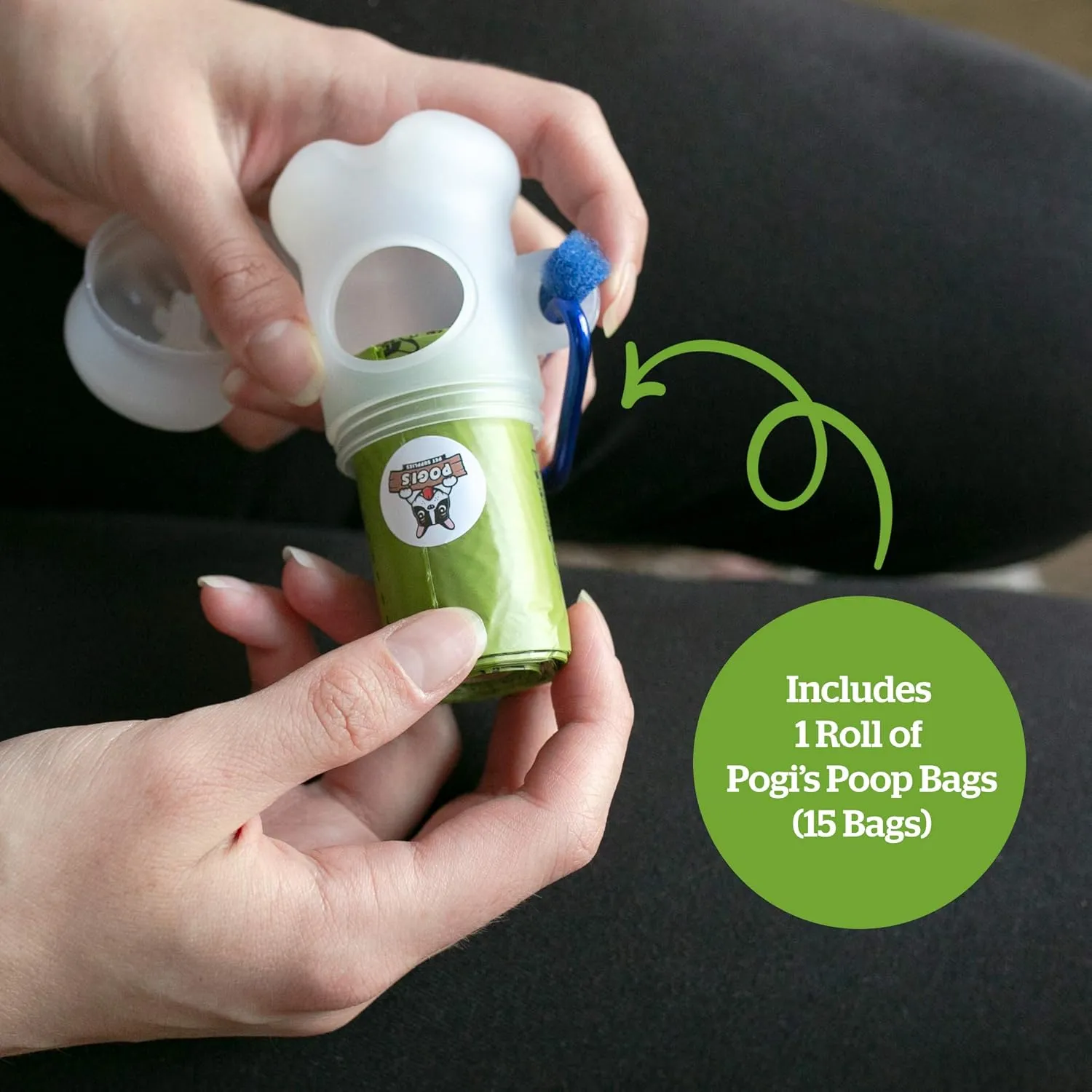 Pogi’s Dog Poop Bags - 50 Unscented Rolls (750 Doggie Poop Bags)   2 Dog Poop Bag Holders for Leashes - Leak-Proof Dog Waste Bags - Ultra Thick, Extra Large Poop Bags for Dogs