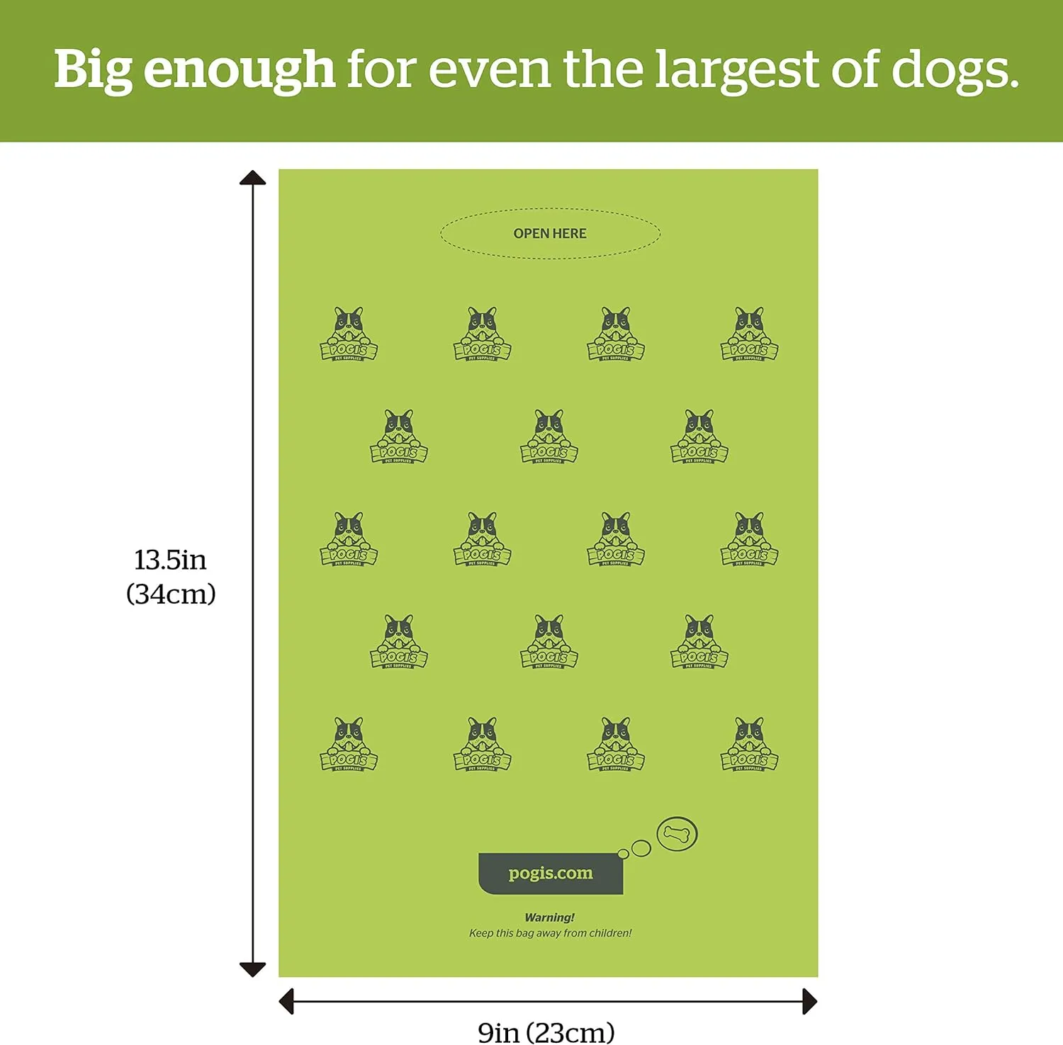 Pogi’s Dog Poop Bags - 50 Unscented Rolls (750 Doggie Poop Bags)   2 Dog Poop Bag Holders for Leashes - Leak-Proof Dog Waste Bags - Ultra Thick, Extra Large Poop Bags for Dogs