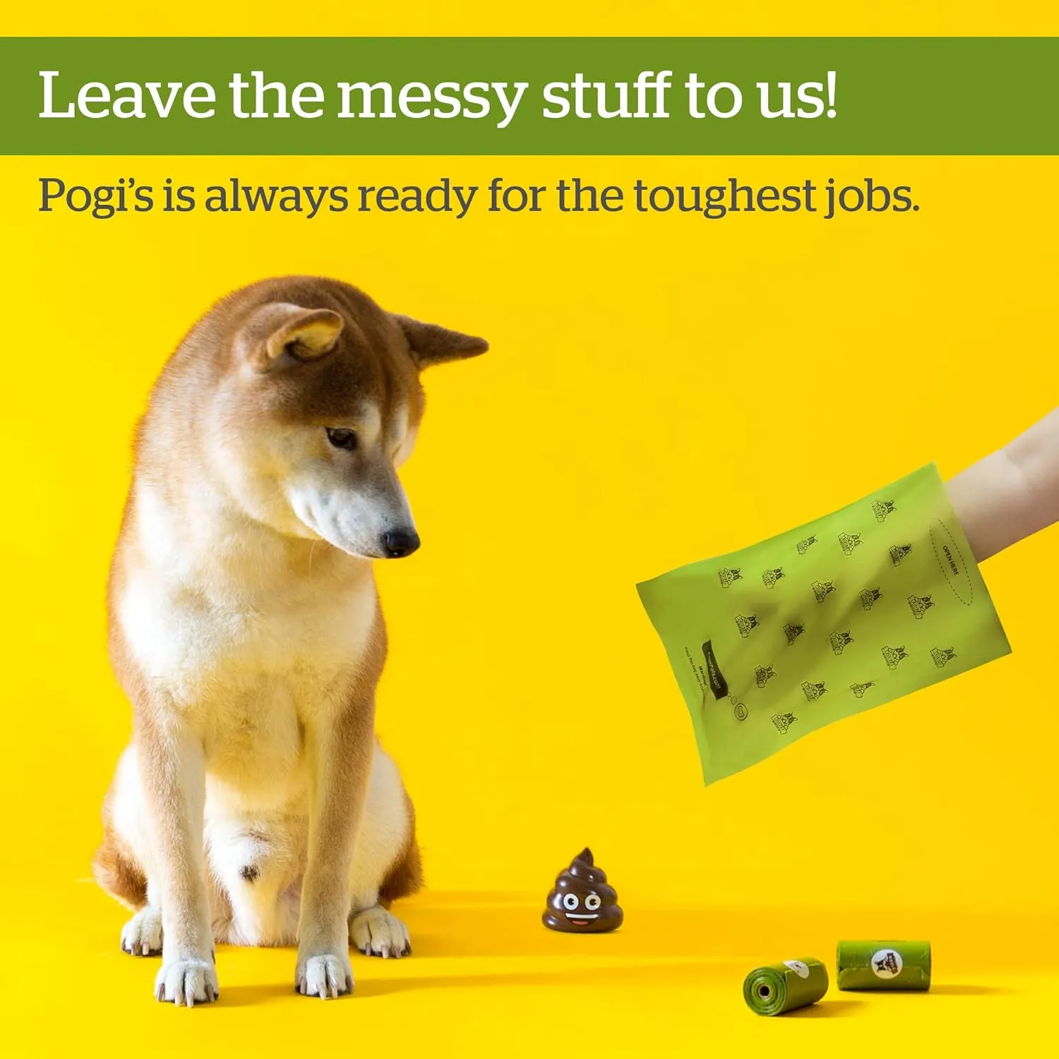 Pogi’s Dog Poop Bags - 50 Unscented Rolls (750 Doggie Poop Bags)   2 Dog Poop Bag Holders for Leashes - Leak-Proof Dog Waste Bags - Ultra Thick, Extra Large Poop Bags for Dogs