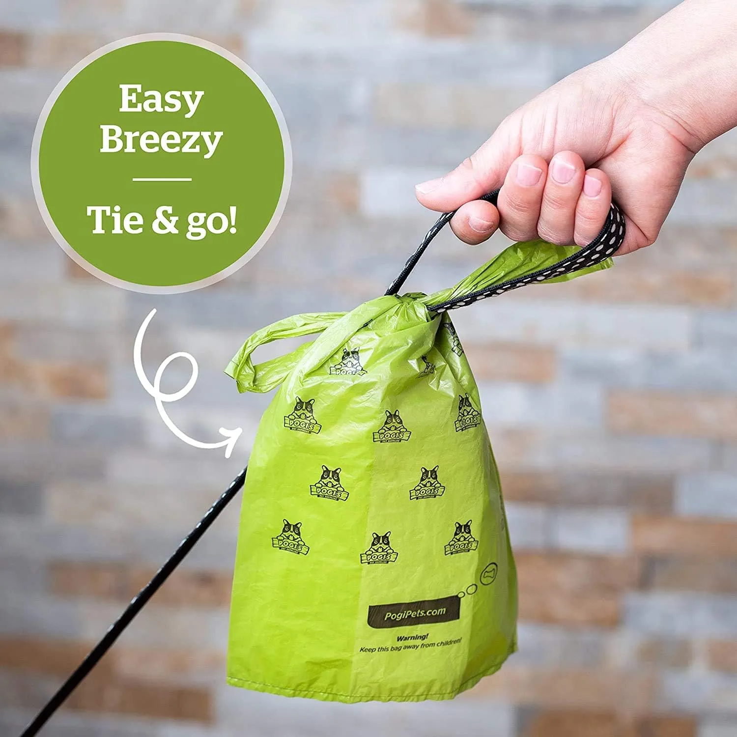 Pogi’s Dog Poop Bags with Handles – Extra-Thick, Leak-Proof, Large, Unscented, 900-Count