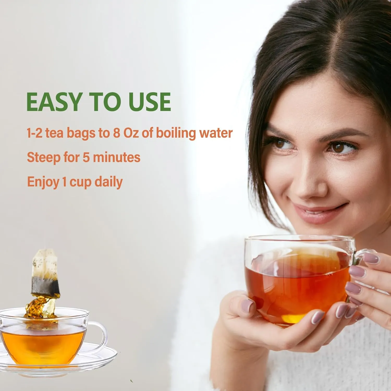 Polypodium Leucotomos (Kalawalla) Immunity Boost Tea Bags, Natural Herbal w/Echinacea, Sarsaparilla Root Support Immune System, Te de Equinacea, Ñame Salvaje y Zarzaparrilla. 30 Bags