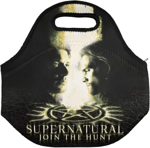 Popfunk Supernatural Dean Sam Smoke Seal Soft Neoprene Lunch Bag, Lightweight, Insulated, Reusable for School, Work, Office