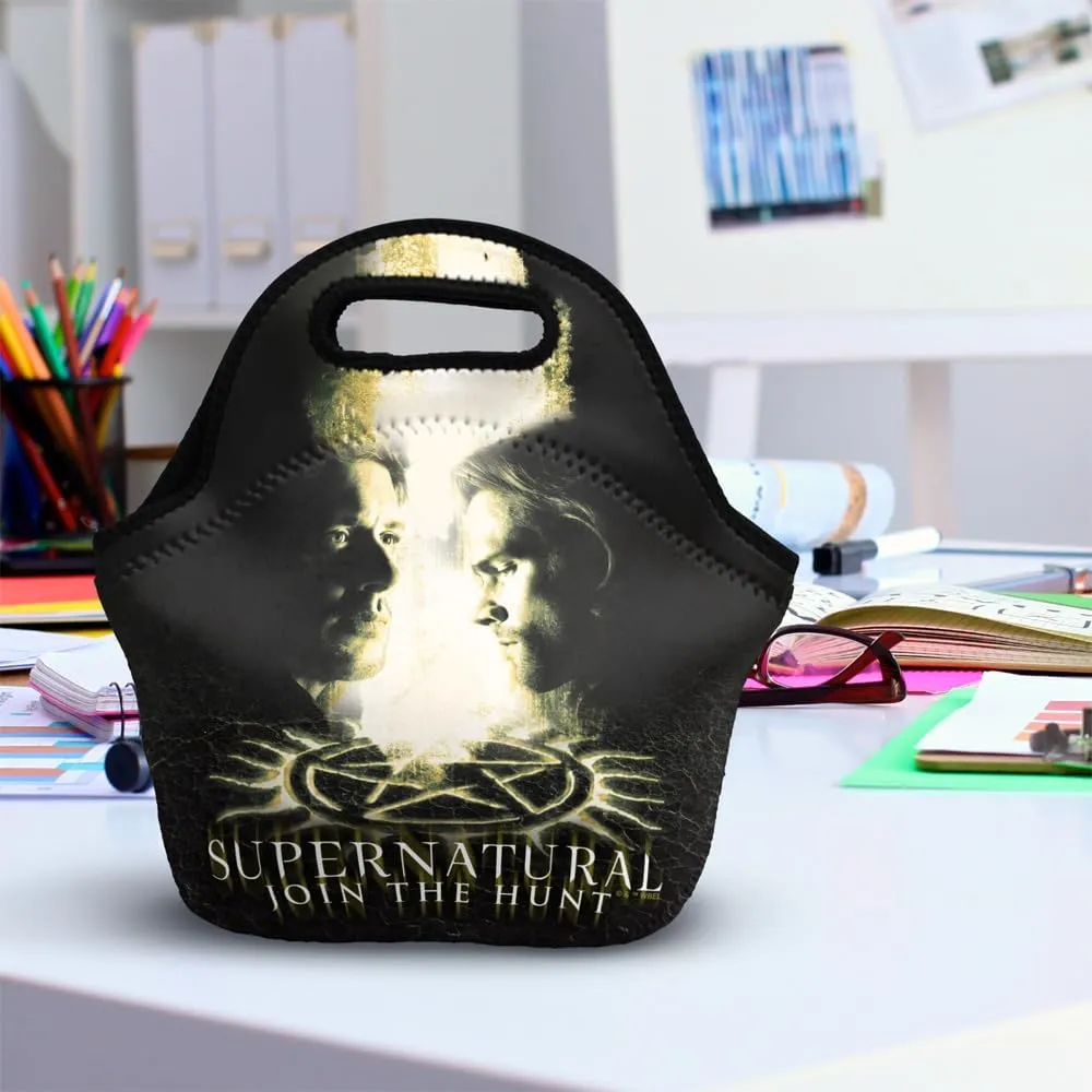 Popfunk Supernatural Dean Sam Smoke Seal Soft Neoprene Lunch Bag, Lightweight, Insulated, Reusable for School, Work, Office