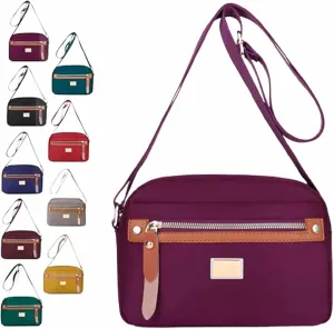 Popularate Nylon Crossbody Bag,Waterproof Casual Shoulder Bags Purses with Multi Pockets for Women