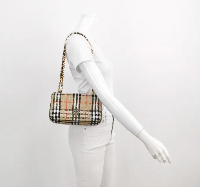 Preloved Burberry Lola Small bag Khaki 24*13*6cm 24111078939186