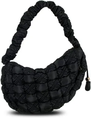 Puffer Bag Quilted Padded Tote Bags for Women Puffy Hobo Purse Lightweight Down Cotton Crossbody Shoulder Bag