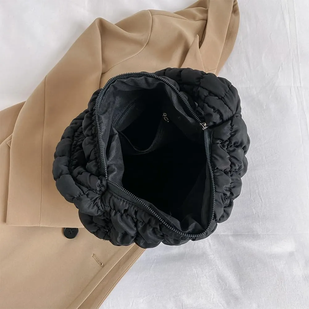 Puffer Tote Bag for Women Crossbody Bags Quilted Bags Fashion Cloud Large Hobo Quilted Handbags Puff Purse